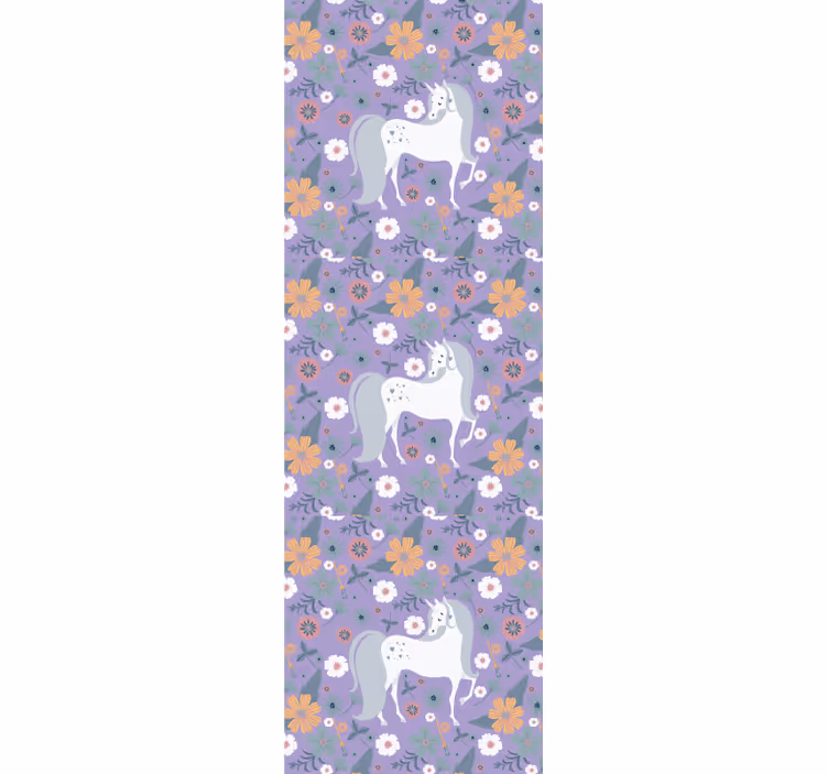 Store enrouleur pour chambre enfant motifs licornes fleuris - TenStickers