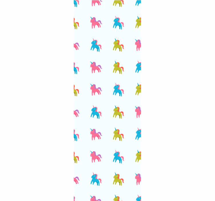 Store enrouleur pour chambre enfant licornes sur fond bleu - TenStickers
