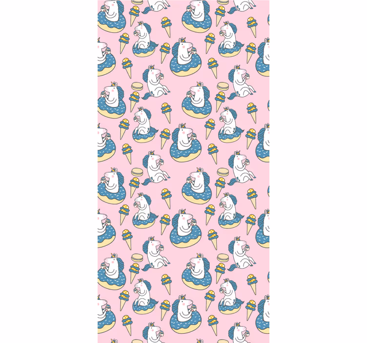 Store enrouleur pour chambre enfant licornes et glaces - TenStickers