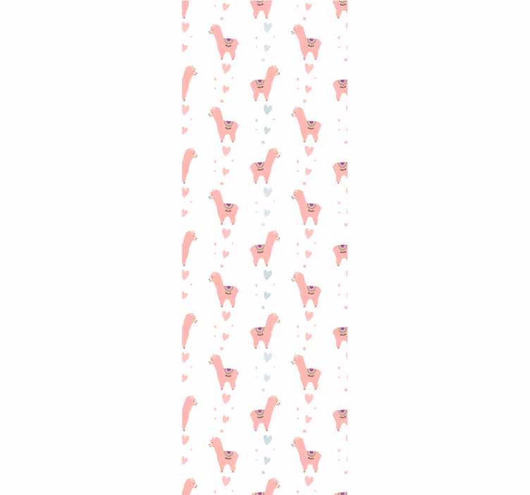 Store enrouleur pour chambre enfant motif lama rose - TenStickers