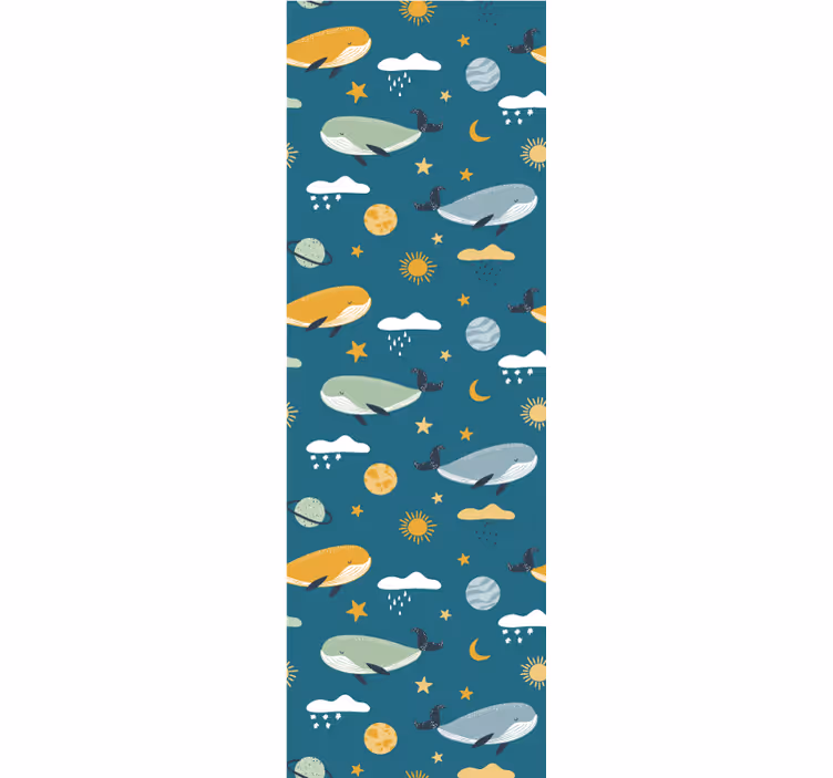 Store enrouleur pour chambre enfant motif baleine tendance - TenStickers