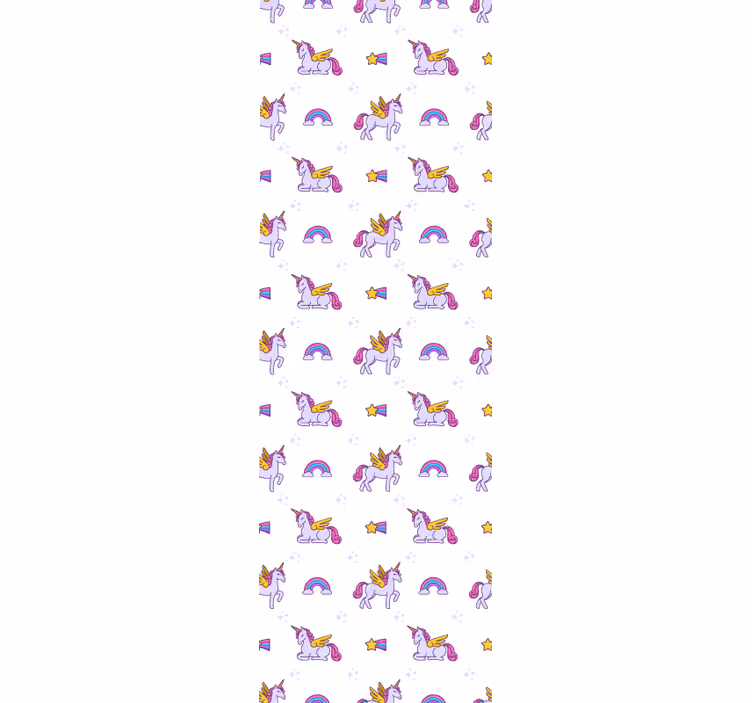 Store enrouleur pour chambre enfant licornes roses pastel - TenStickers