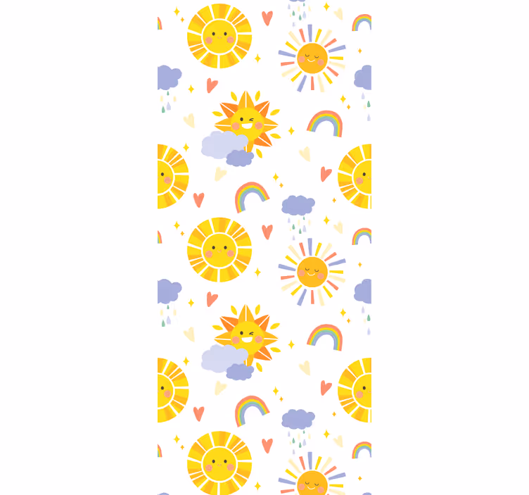 Store enrouleur pour chambre enfant arc-en-ciel pastel - TenStickers