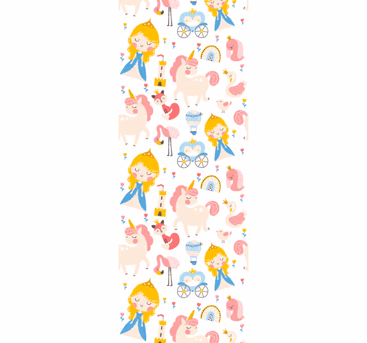Store enrouleur pour chambre enfant princes et licornes - TenStickers