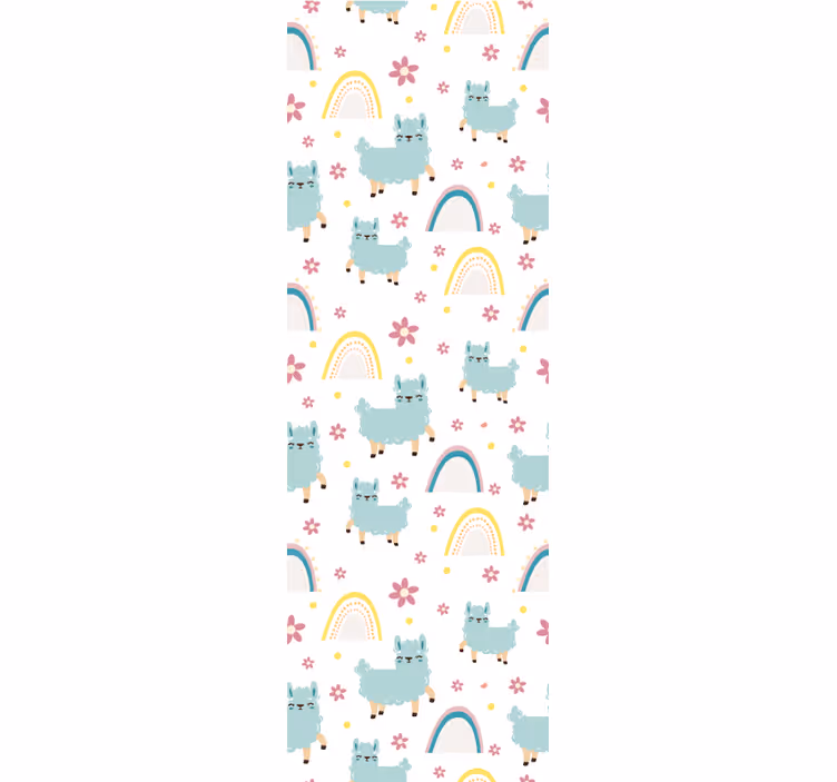 Store enrouleur pour chambre enfant motif moutons licornes - TenStickers