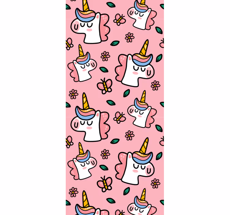 Store enrouleur pour chambre enfant licorne fleurie mignonne - TenStickers