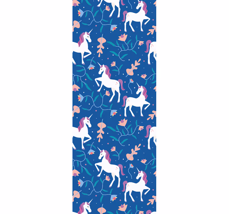 Store enrouleur pour chambre enfant motif licorne plumes - TenStickers