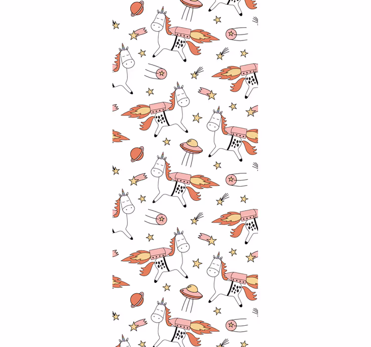 Store enrouleur pour chambre enfant motif licorne et espace - TenStickers