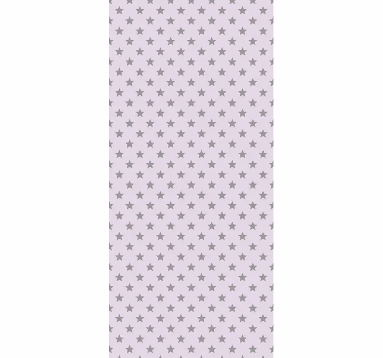 Store enrouleur pour chambre enfant étoiles grises fond rose - TenStickers