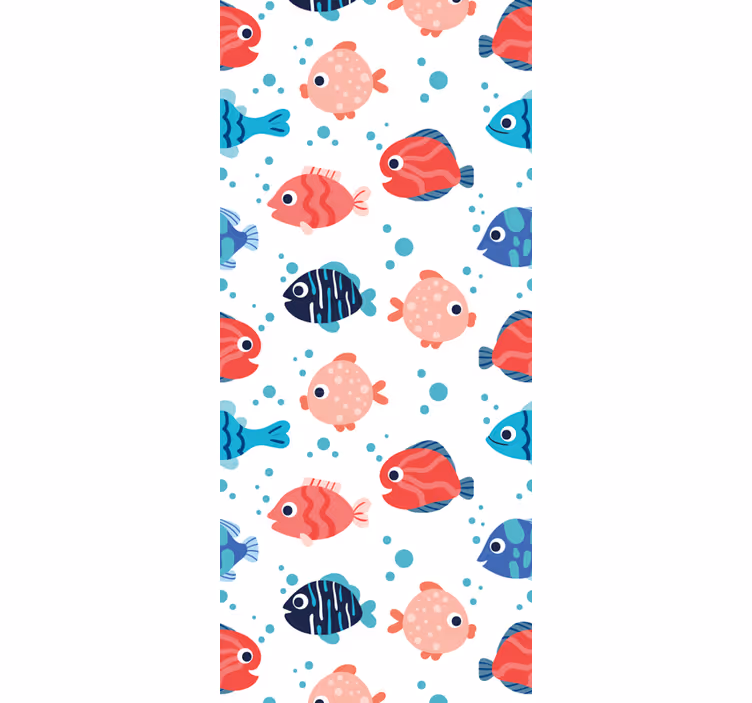 Store enrouleur pour chambre enfant poissons roses et bleus - TenStickers
