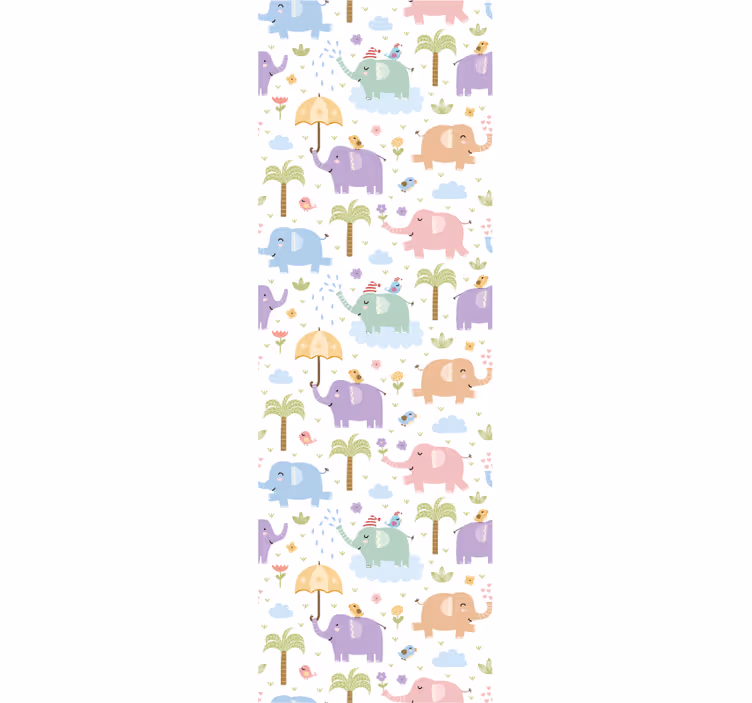 Store enrouleur pour chambre enfant motif éléphants - TenStickers
