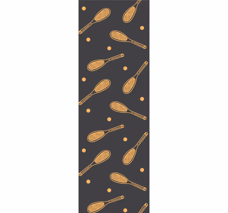 Store enrouleur pour chambre enfant raquettes oranges - TenStickers