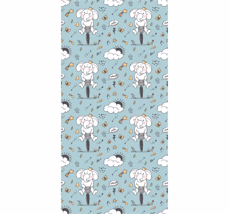 Store enrouleur pour chambre enfant éléphants qui saluent - TenStickers