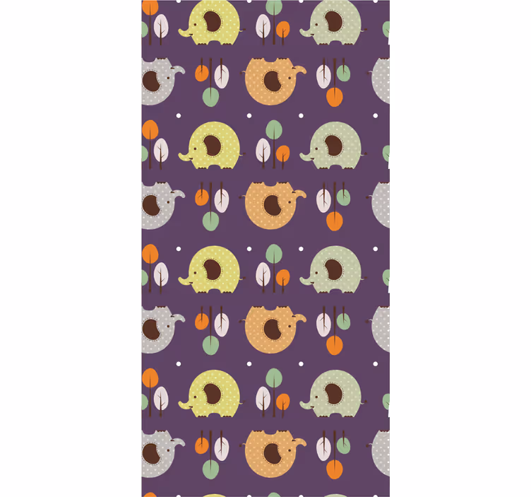 Store enrouleur pour chambre enfant éléphant d'automne - TenStickers