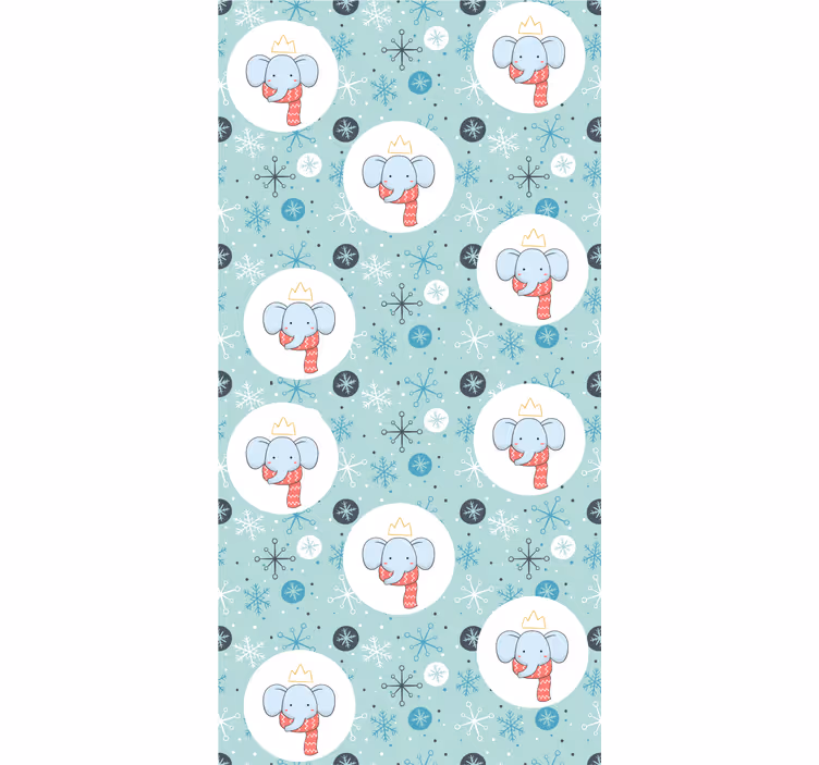 Store enrouleur pour chambre enfant éléphant d'hiver roi - TenStickers