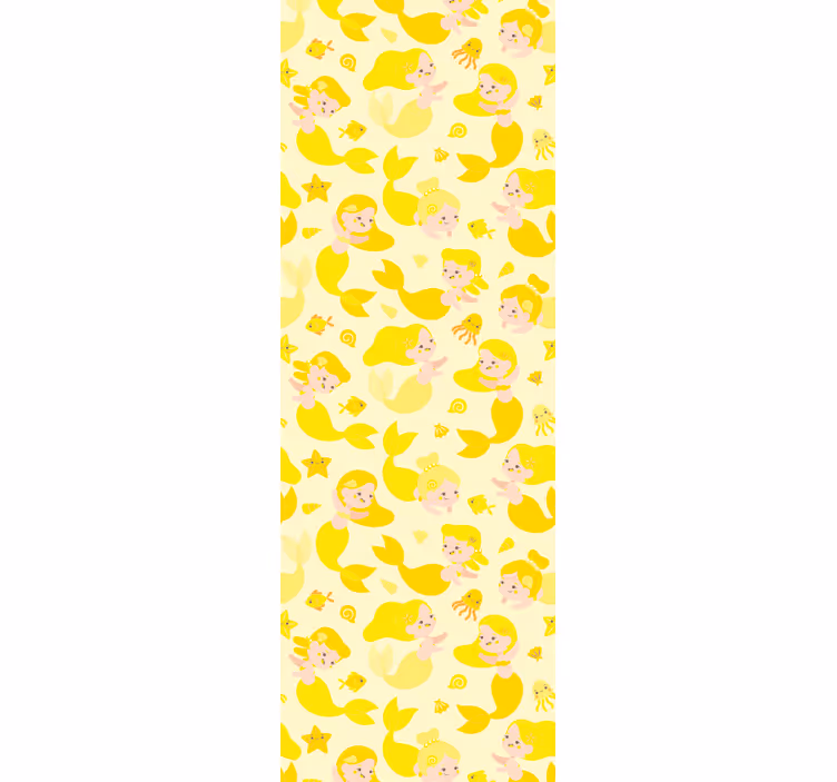 Store enrouleur pour chambre enfant sirène jaune souriante - TenStickers