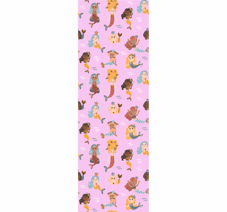 Store enrouleur pour chambre enfant sirènes roses - TenStickers