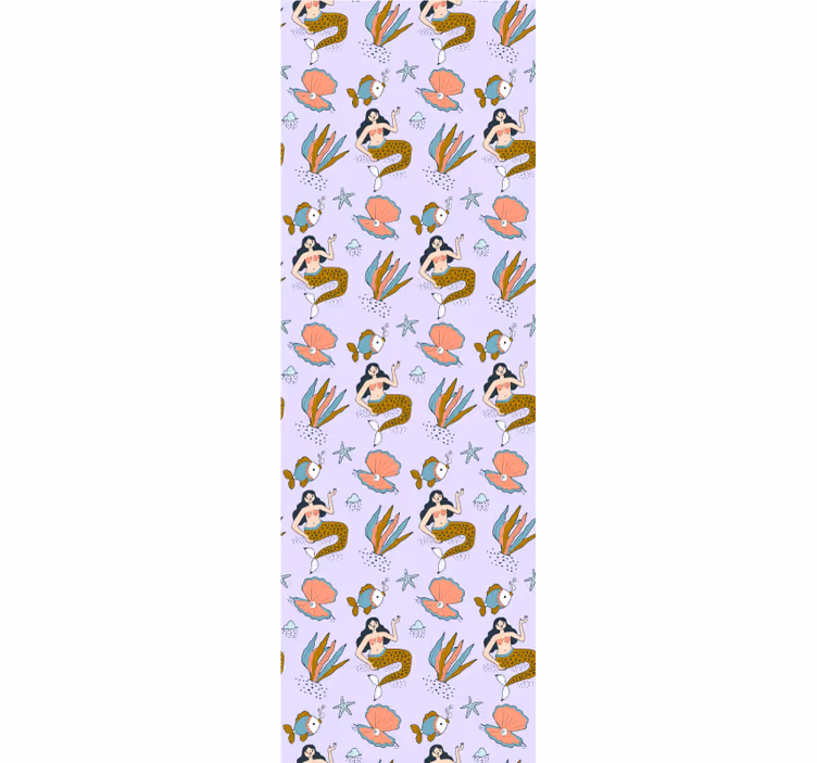 Store enrouleur pour chambre enfant sirènes et coquillages - TenStickers