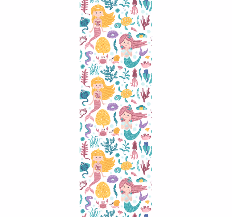 Store enrouleur pour chambre enfant sirènes et crabes - TenStickers