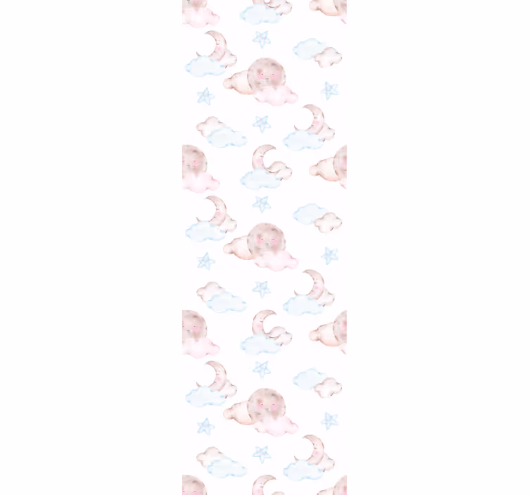 Store enrouleur pour chambre enfant lune aquarelle - TenStickers
