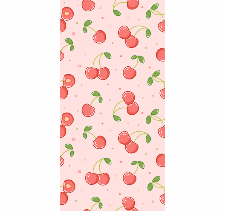 Store enrouleur pour chambre enfant cerises roses - TenStickers