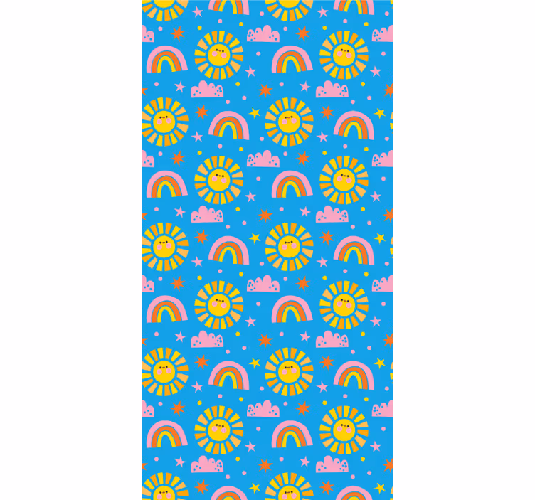 Store enrouleur pour chambre enfant arc-en-ciel bleu - TenStickers