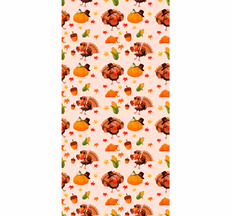 Store enrouleur pour chambre enfant dinde de thanksgiving - TenStickers