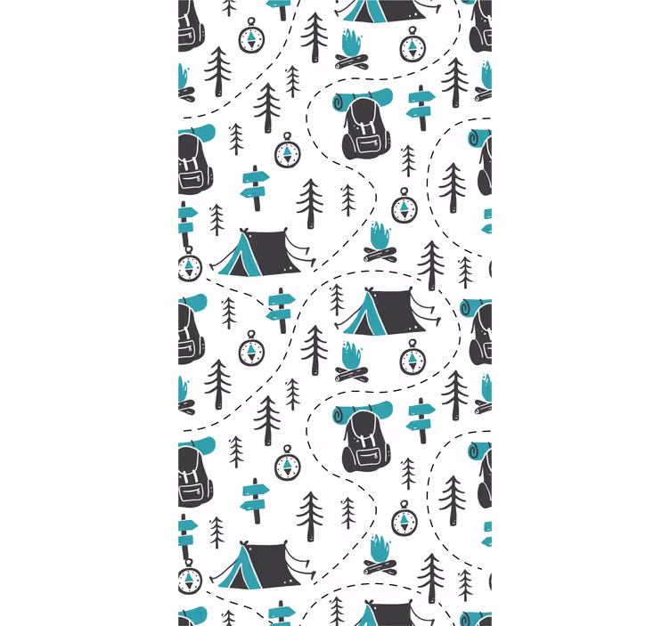 Store enrouleur pour chambre enfant motif nature camping - TenStickers