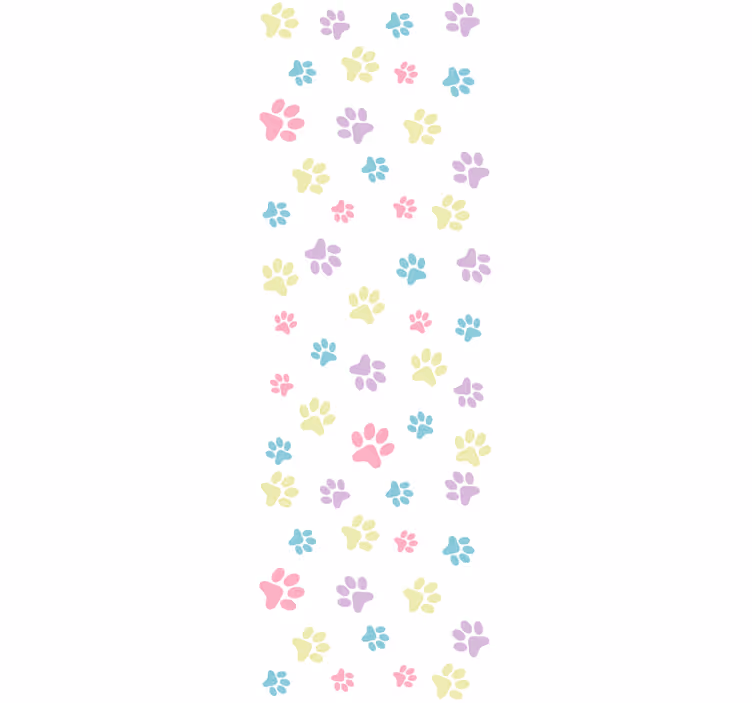 Store enrouleur pour chambre enfant pattes de chien colorées - TenStickers