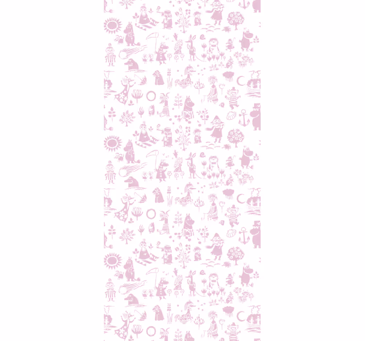Store enrouleur pour chambre enfant moomin rose complet - TenStickers