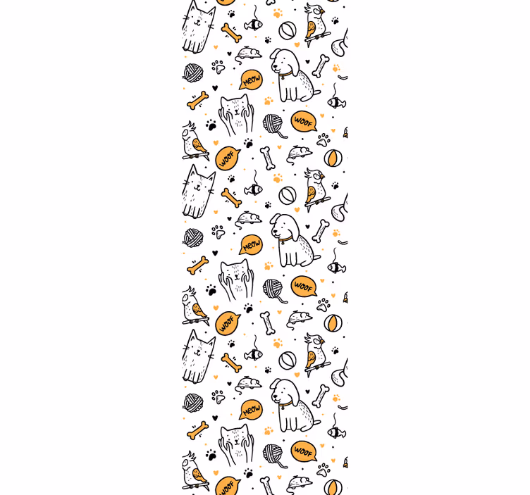 Store enrouleur pour chambre enfant style doodle animaux - TenStickers