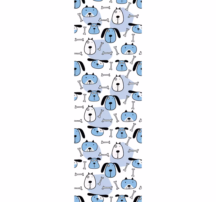 Store enrouleur pour chambre enfant motif chiens bleus - TenStickers