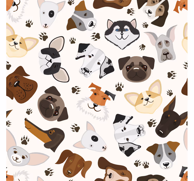 Store enrouleur pour chambre enfant motif chiots mignons - TenStickers