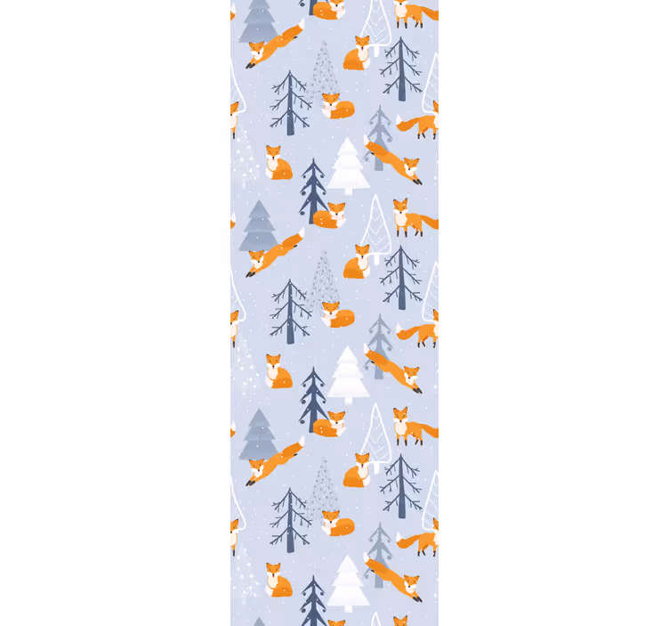 Store enrouleur pour chambre enfant motif renard hiver - TenStickers