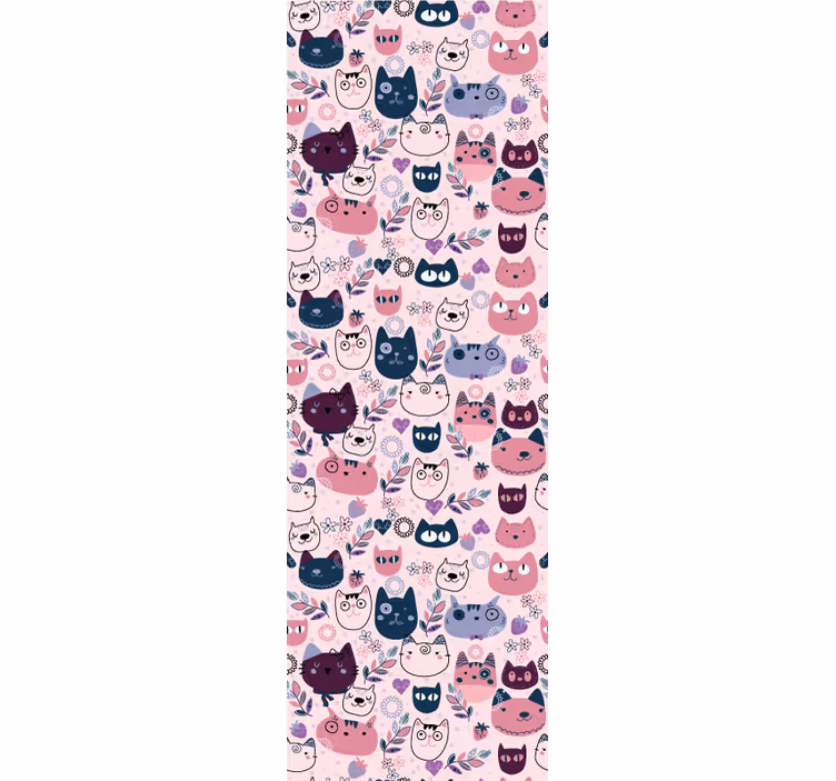Store enrouleur pour chambre enfant motif chats roses - TenStickers