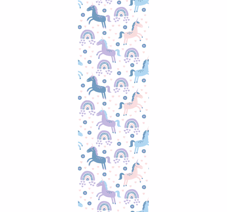 Store enrouleur pour chambre enfant motif licornes pastel - TenStickers