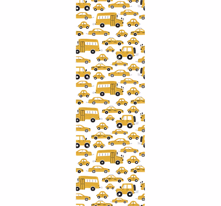 Store enrouleur pour chambre enfant voiture jaune mignonne - TenStickers