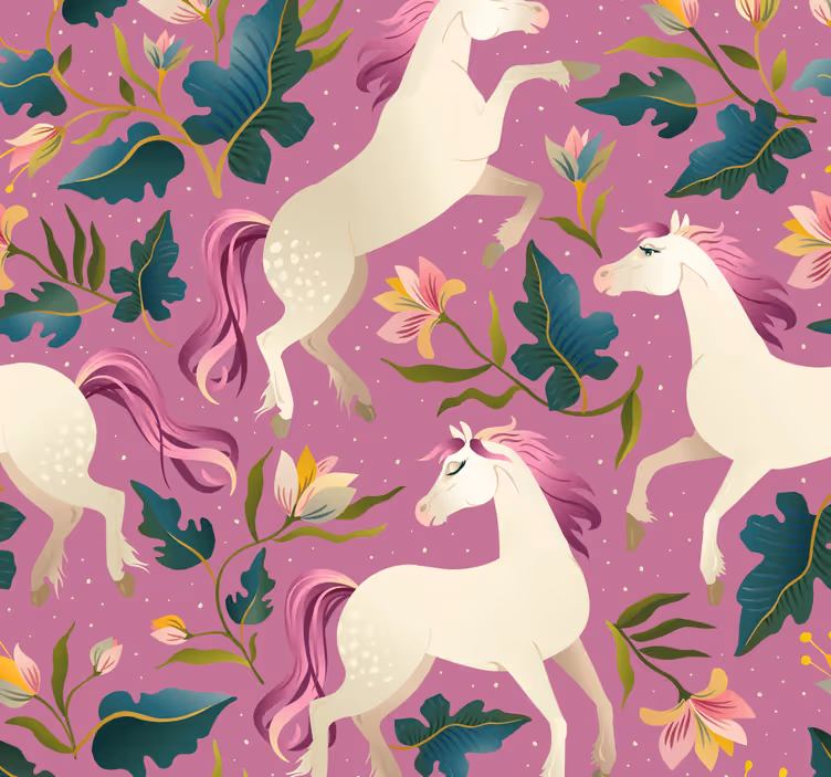 Store enrouleur pour chambre enfant design floral rose - TenStickers
