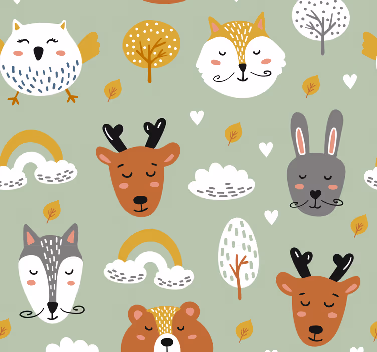 Store enrouleur pour chambre enfant montagnes nordiques - TenStickers