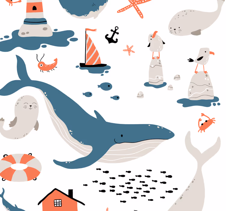 Store enrouleur pour chambre enfant sous la mer - TenStickers