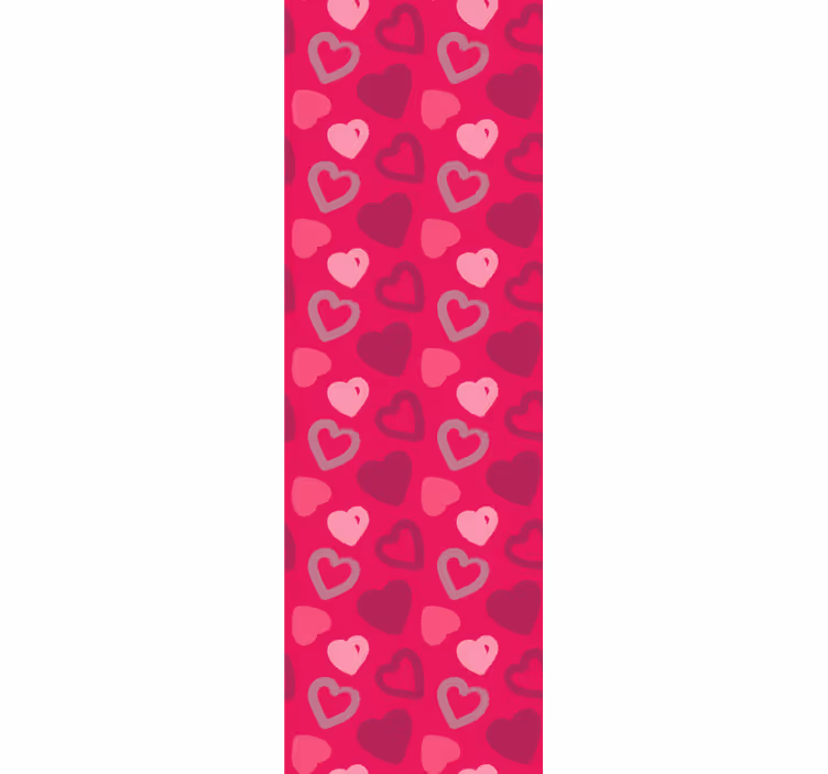 Store enrouleur pour chambre ado cœurs fuchsia - TenStickers