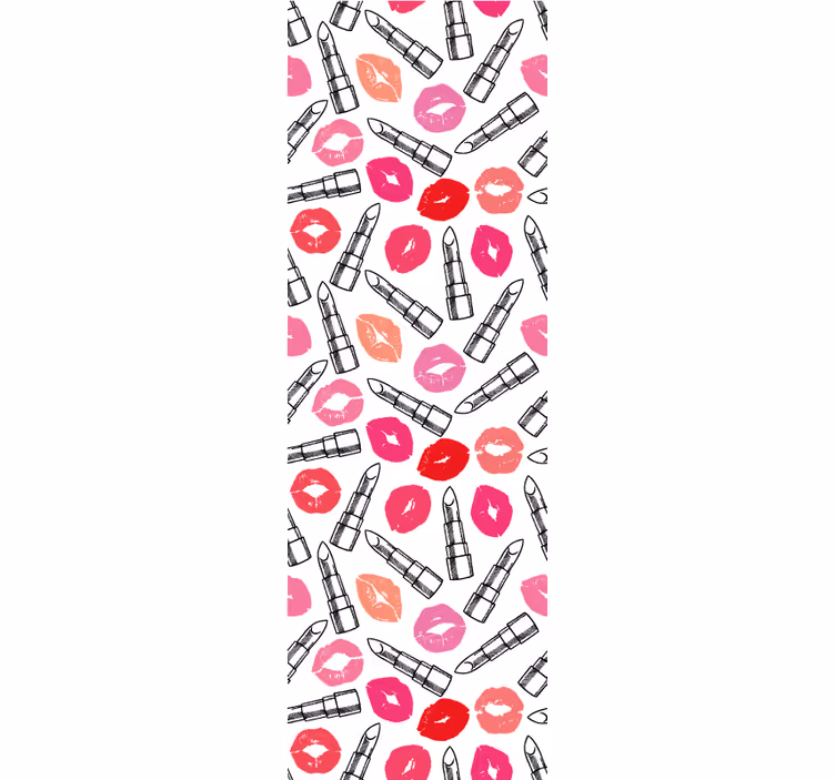 Store enrouleur pour chambre ado rouge à lèvres et lèvres - TenStickers