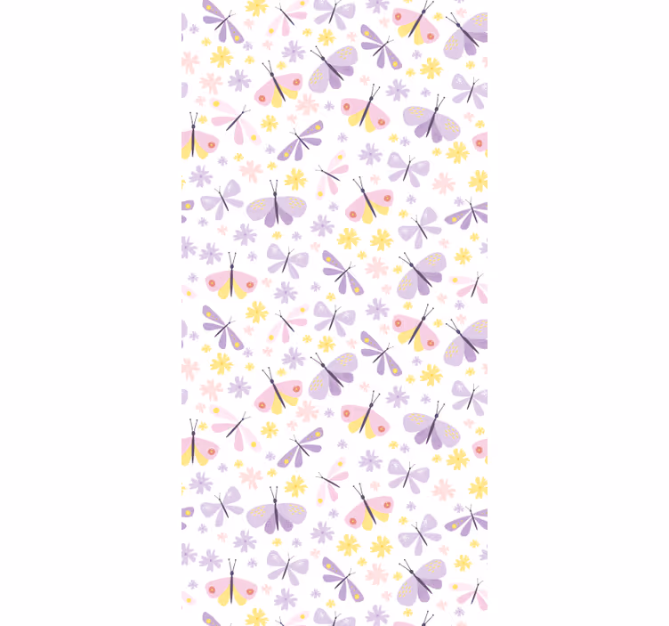 Store enrouleur pour chambre ado motif papillon violet - TenStickers