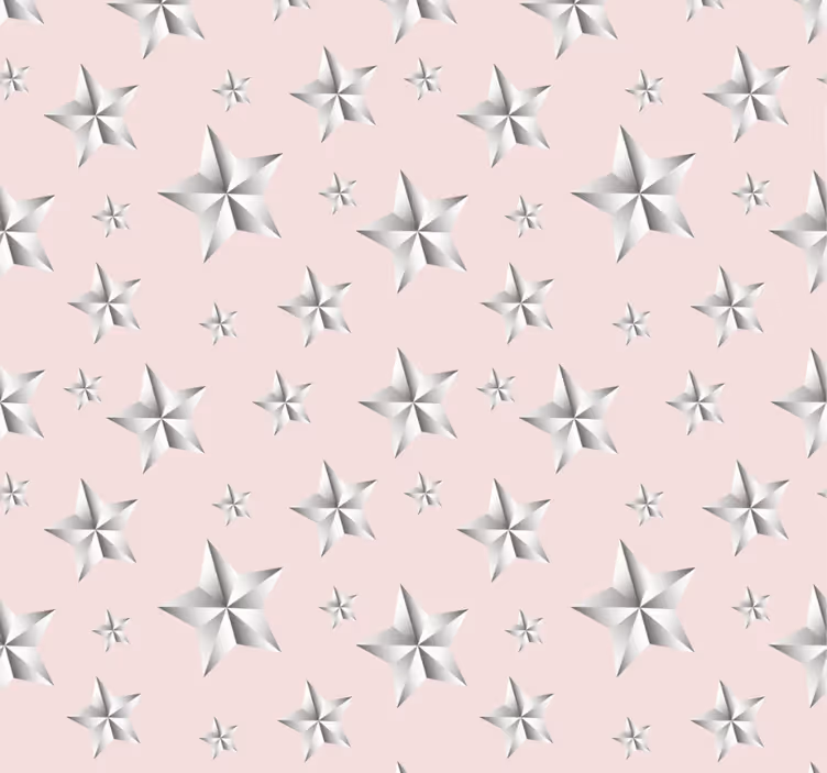 Store enrouleur pour chambre ado étoiles blanches fond rose - TenStickers