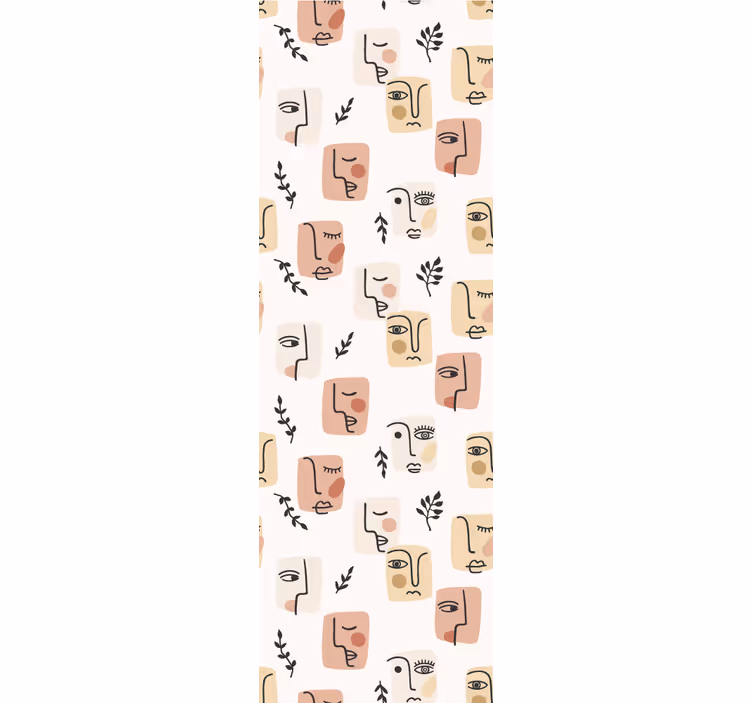 Store enrouleur pour chambre ado motifs visages abstraits - TenStickers