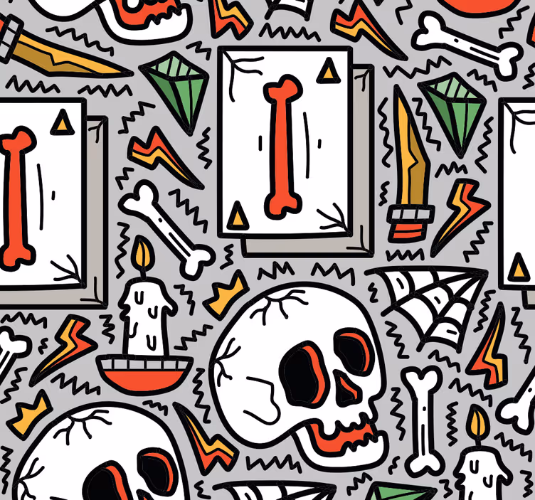 Store enrouleur pour chambre ado graffiti crâne - TenStickers