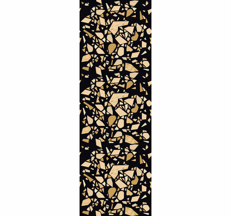 Store enrouleur moderne terrazzo noir or - TenStickers