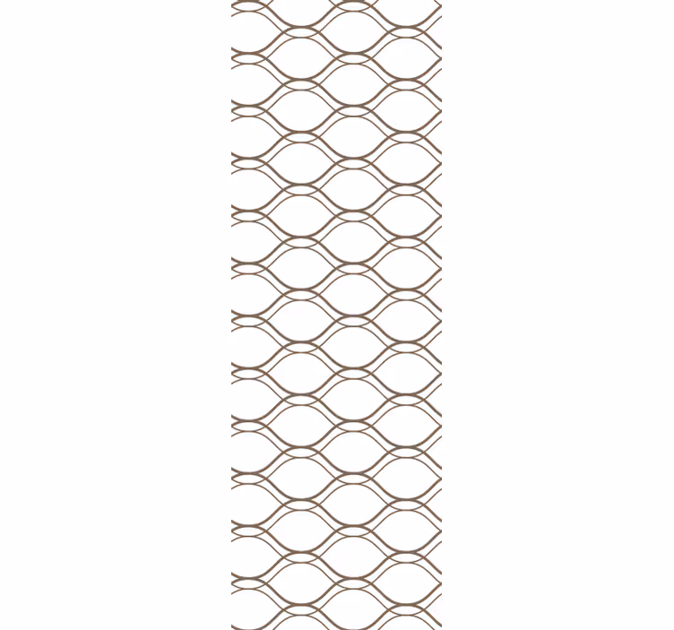 Store enrouleur moderne motif géométrique ondulé marron - TenStickers