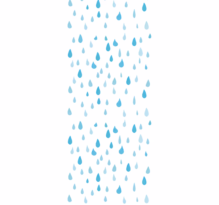 Store enrouleur moderne gouttes d'eau aquarelle bleue - TenStickers