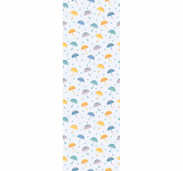Store enrouleur moderne fond cartoon parapluies colorés - TenStickers